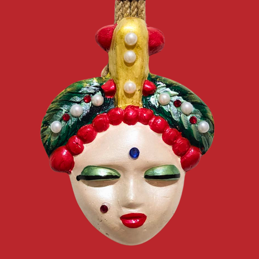 Şans Bebekleri Serisi No.23 - El Yapımı Seramik Maske