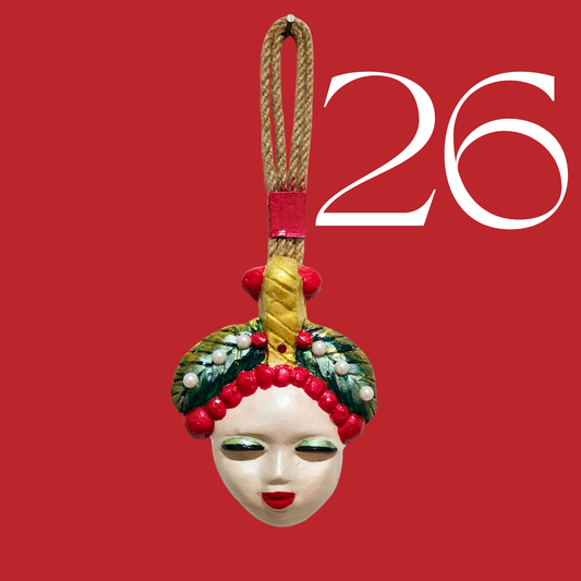 Şans Bebekleri Serisi No.26 - El Yapımı Seramik Maske