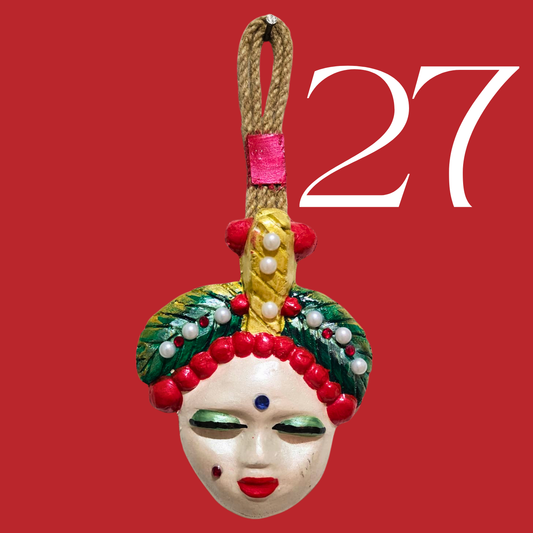 Şans Bebekleri Serisi No.27 - El Yapımı Seramik Maske