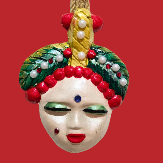 Şans Bebekleri Serisi No.27 - El Yapımı Seramik Maske