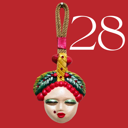 Şans Bebekleri Serisi No.28 - El Yapımı Seramik Maske