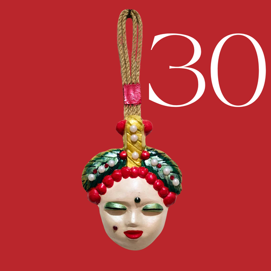 Şans Bebekleri Serisi No.30 - El Yapımı Seramik Maske