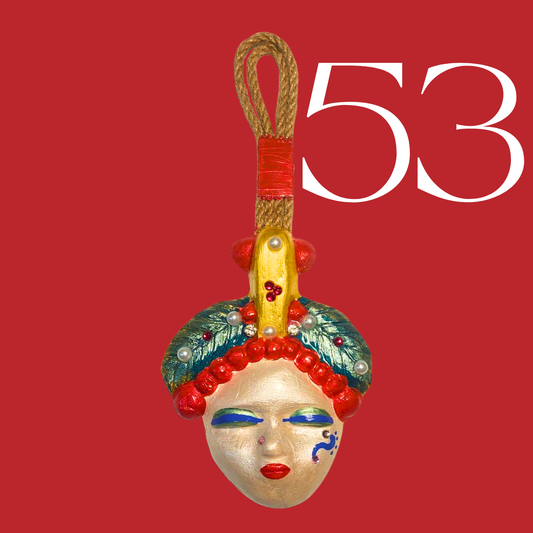 Şans Bebekleri Serisi No.53 - El Yapımı Seramik Maske