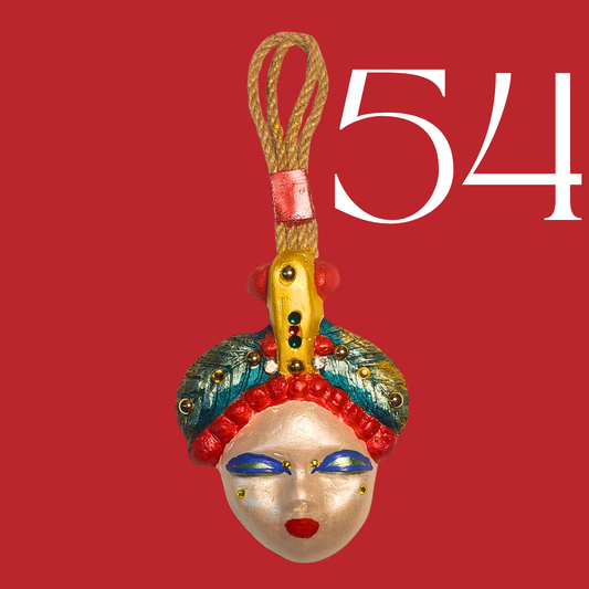 Şans Bebekleri Serisi No.54 - El Yapımı Seramik Maske