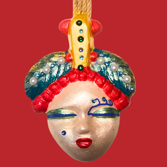 Şans Bebekleri Serisi No.55 - El Yapımı Seramik Maske