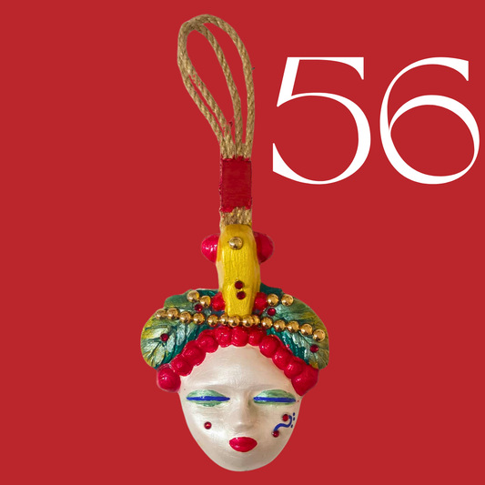 Şans Bebekleri Serisi No.56 - El Yapımı Seramik Maske