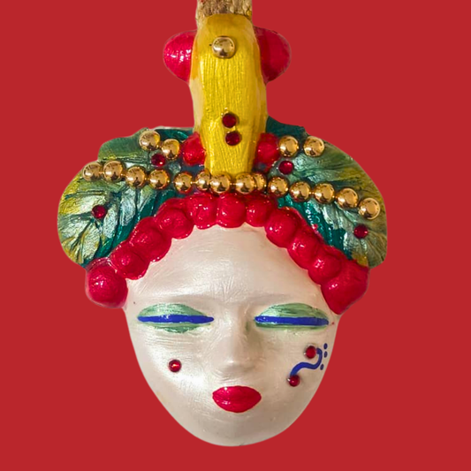 Şans Bebekleri Serisi No.56 - El Yapımı Seramik Maske