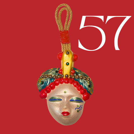 Şans Bebekleri Serisi No.57 - El Yapımı Seramik Maske