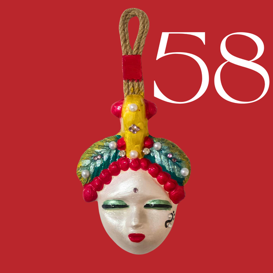 Şans Bebekleri Serisi No.58 - El Yapımı Seramik Maske