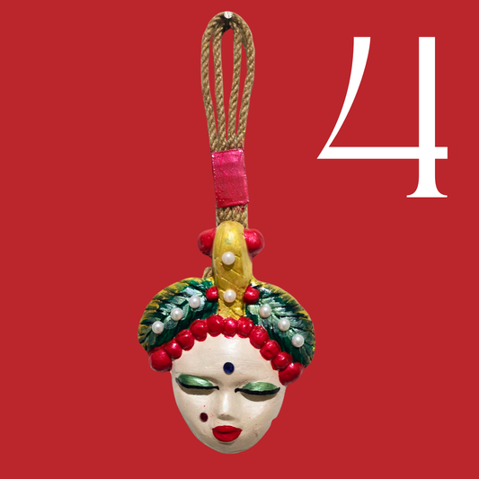 Şans Bebekleri Serisi No.04 - El Yapımı Seramik Maske