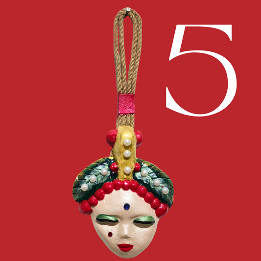 Şans Bebekleri Serisi No.05 - El Yapımı Seramik Maske