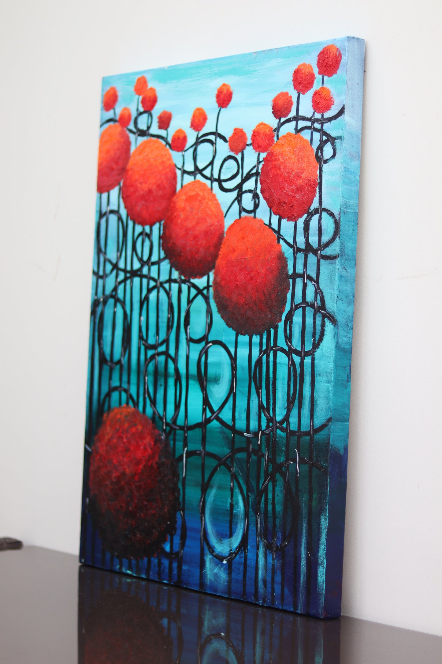 Krizantem Serisi No.19 Yağlı Boya Tablosu(50x30)