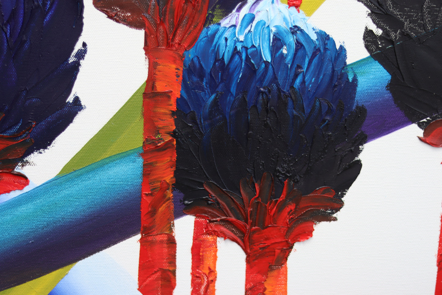 Krizantem Serisi No.04 Yağlı Boya Tablosu(100x100)