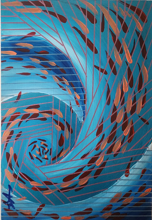 Hipnotik Seri No.13 - Akrilik Tablosu(20x30)