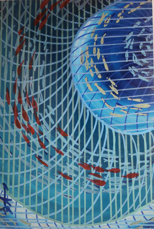 Hipnotik Seri No.16 - Akrilik Tablosu(20x30)