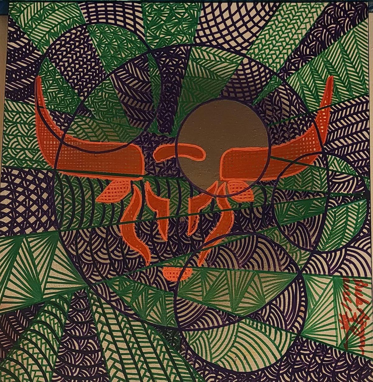 Hipnotik Toprak Serisi No.09 - Akrilik Tablosu(40x40)