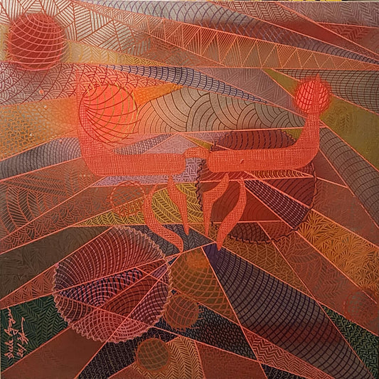 Hipnotik Toprak Serisi No.10 - Akrilik Tablosu(40x40)