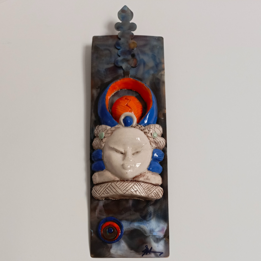 Ergenlik Maskesi Serisi No.34 Seramik-Metal Karışık Teknik Heykel