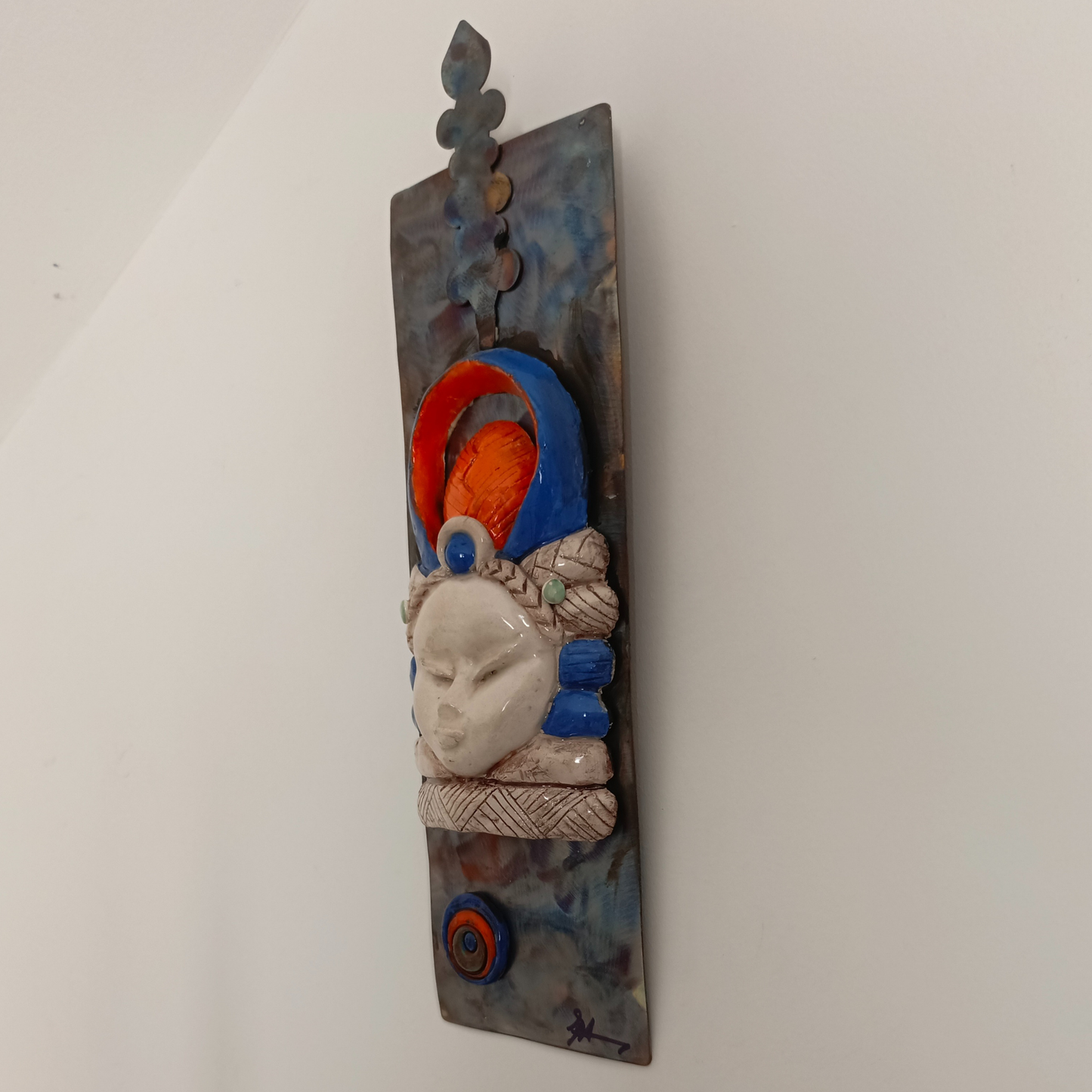 Ergenlik Maskesi Serisi No.34 Seramik-Metal Karışık Teknik Heykel