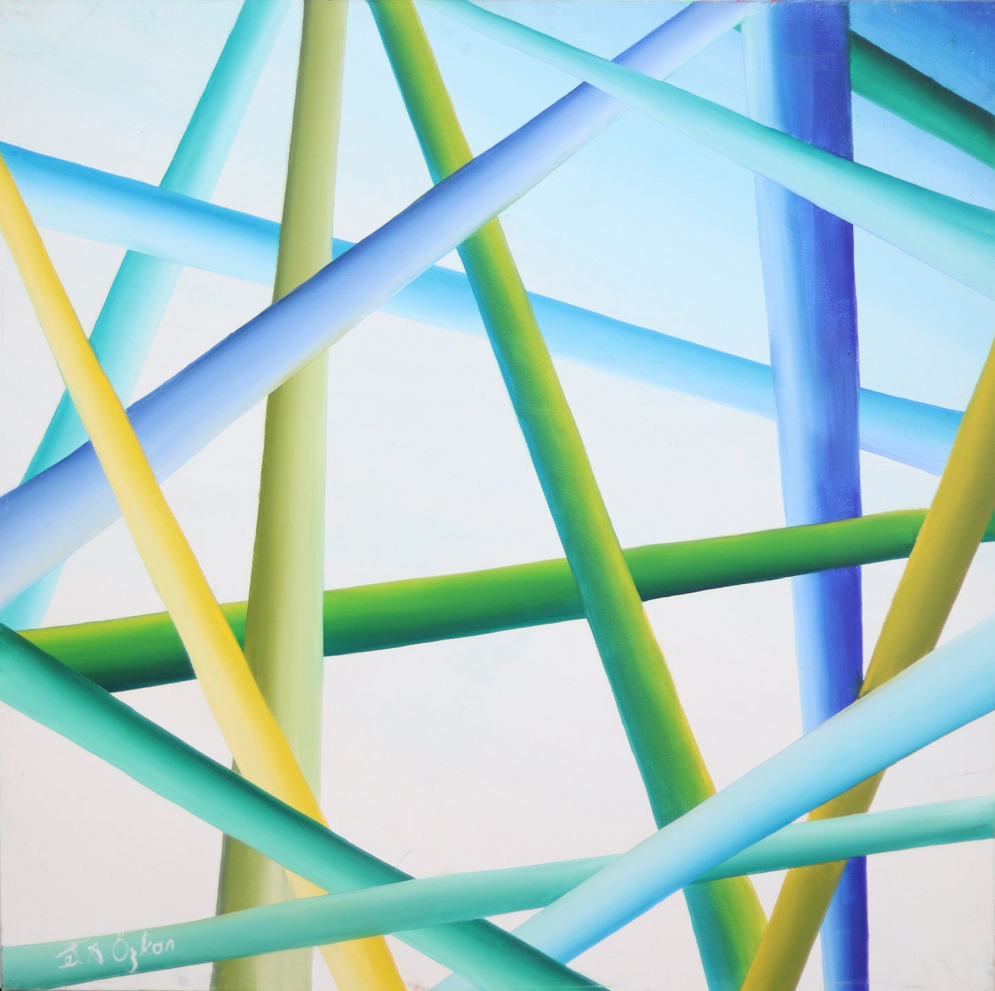 Mikado Serisi No.3 Yağlı Boya Tablosu(100x100)