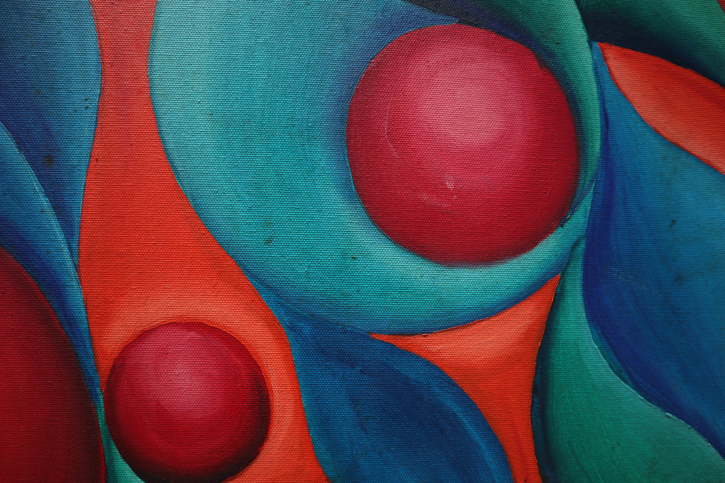 Portakal Ağacı Serisi No.3 Yağlı Boya Tablosu(200x60)