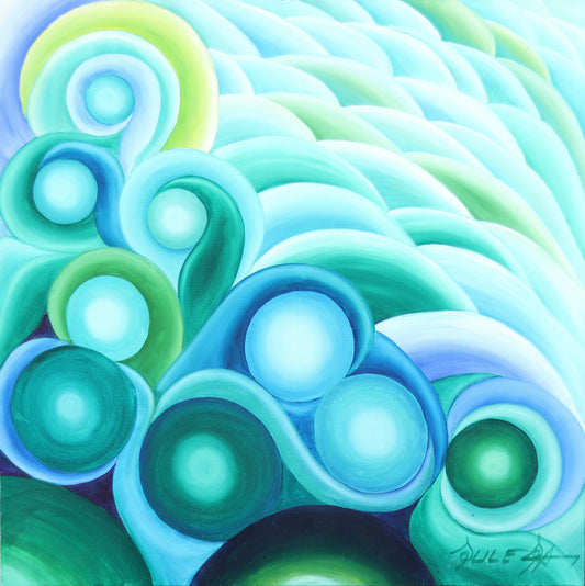 Portakal Ağacı Serisi No.5 Yağlı Boya Tablosu(100x100)