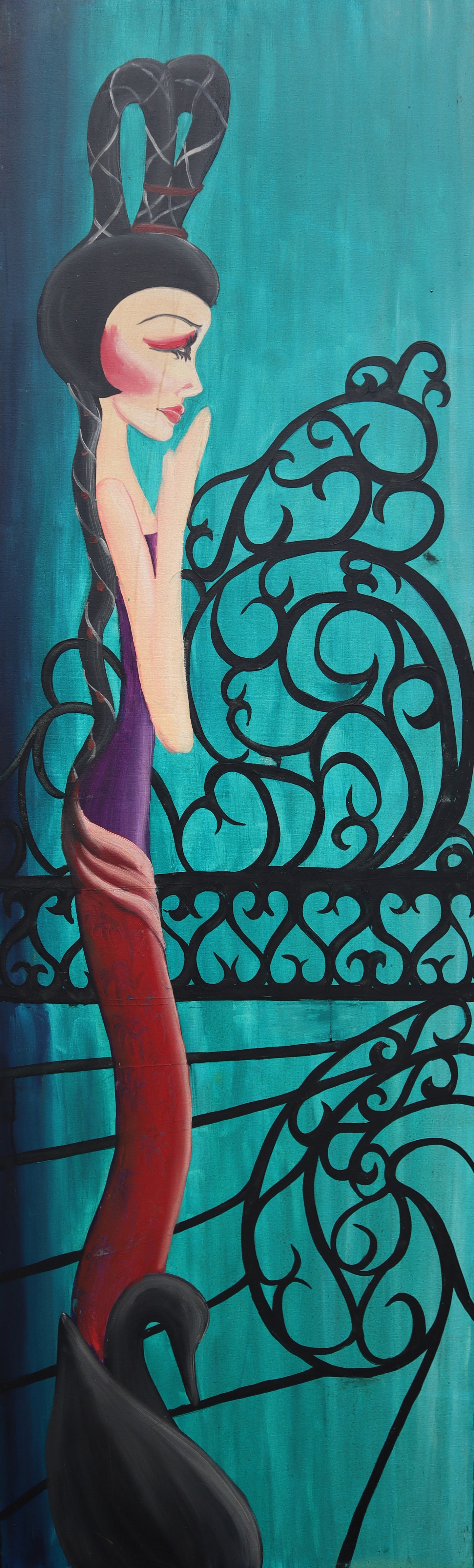 Kadın Serisi No.02 Yağlı Boya Tablosu(200x60)